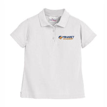 Load image into Gallery viewer, Girls Fitted Polo w/ Minaret logo
