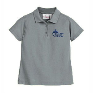 Girls Fitted Knit Polo w/Sacred Heart logo