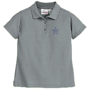 Girls Fitted Knit Polo w/Mary Star Elementary logo