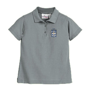Girls Fitted Knit Polo w/OLPH embroidered logo