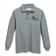 Load image into Gallery viewer, Long sleeve Knit Polo w/Sacred Heart Embroidered Logo Grades K-8
