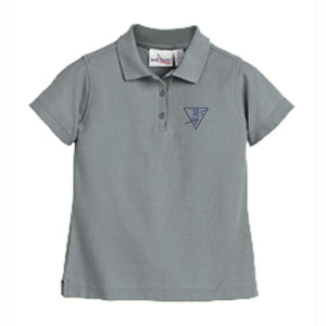 Girls Fitted Knit Polo w/ Holy Trinity logo
