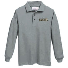Load image into Gallery viewer, Long sleeve Knit Polo w/Bishop logo
