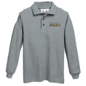 Long sleeve Knit Polo w/Bishop logo