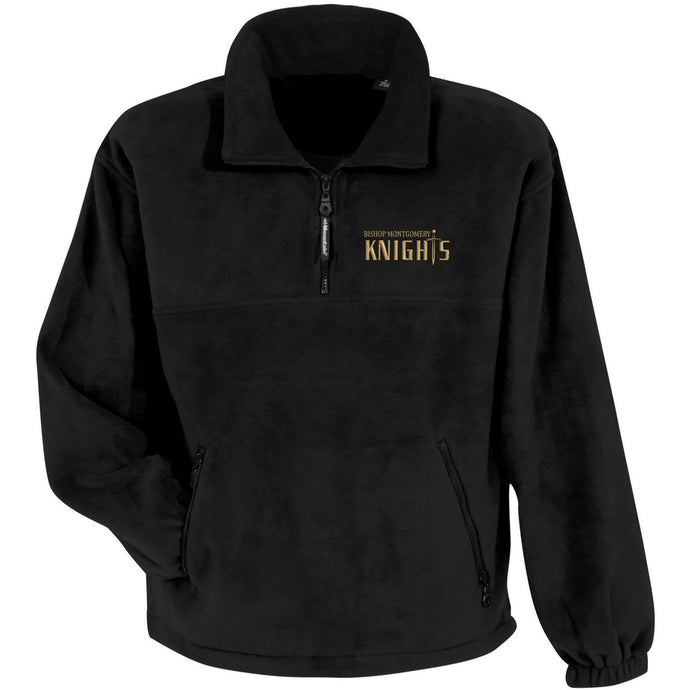 Black 1/4 Zip Polar Fleece w/Bishop Embroidered Logo Grades 9-12