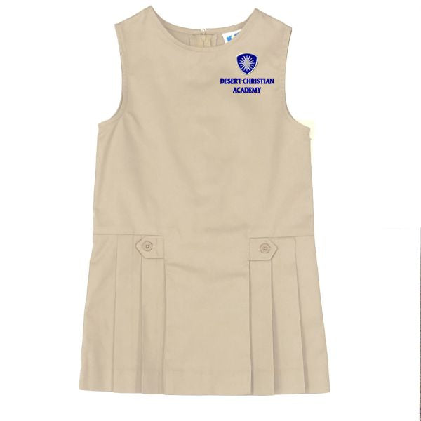 Girl's Jumper - Desert Christian Khaki (Grades K-4 )