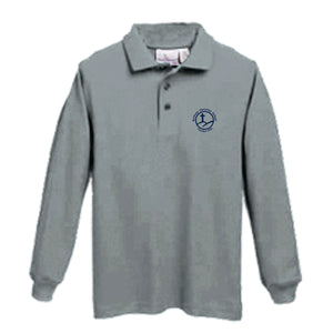 Long Sleeve Knit Polo w/Bethany logo