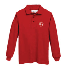 Load image into Gallery viewer, Long Sleeve Knit Polo w/Bethany logo
