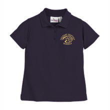 Load image into Gallery viewer, Girls Fitted Knit Polo w/Calvary embroidered logo
