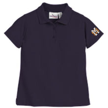 Load image into Gallery viewer, Girls Fitted Knit Polo w/ Mary Star High logo
