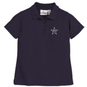 Girls Fitted Knit Polo w/Mary Star Elementary logo