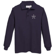 Load image into Gallery viewer, Long Sleeve Knit Polo w/Mary Star Elementary logo
