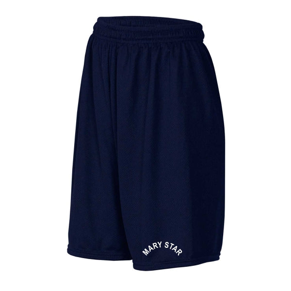 PE Mesh Short w/Mary Star Elementary logo