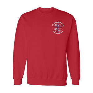 Red Crewneck Sweatshirt w/ St. Lawrence Heatseal Logo Grades TK-5