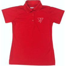 Load image into Gallery viewer, Girls Fitted Dri-fit Polo w/ Holy Trinity logo
