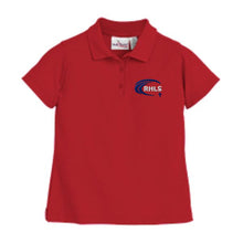 Load image into Gallery viewer, Girls Fitted Knit Polo w/ Riviera Hall logo
