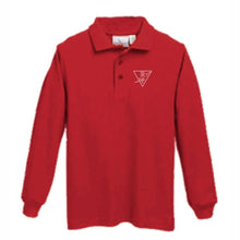 Load image into Gallery viewer, Long Sleeve Knit Polo w/ Holy Trinity logo
