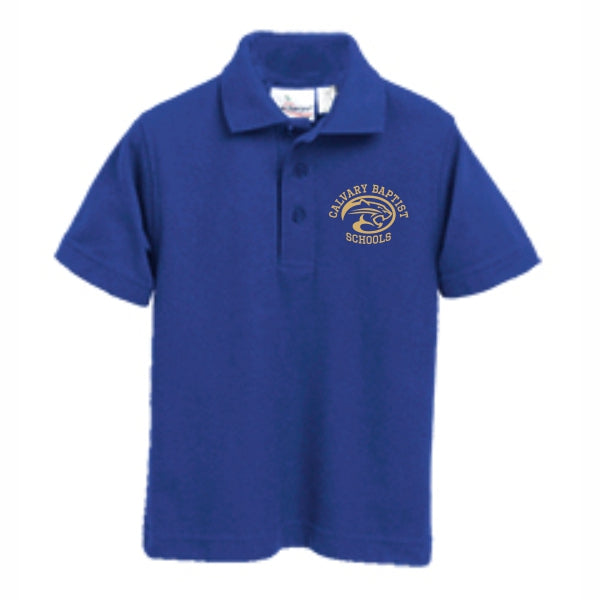 Knit Polo w/Calvary embroidered logo