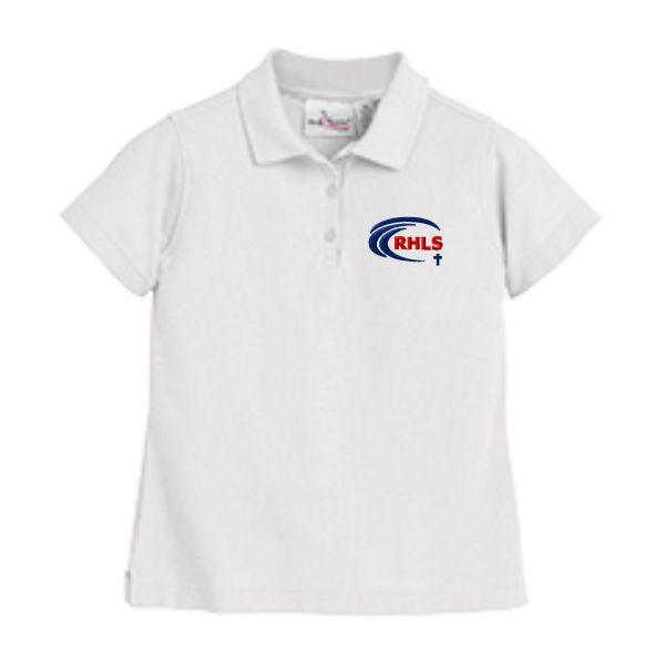 Girls Fitted Knit Polo w/ Riviera Hall logo