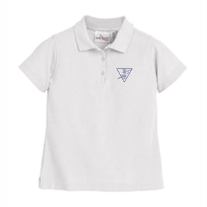 Girls Fitted Knit Polo w/ Holy Trinity logo