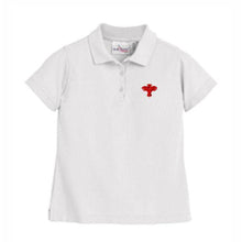 Load image into Gallery viewer, Girls Fitted Knit Polo w/ Palm Valley logo
