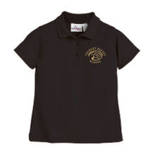 Load image into Gallery viewer, Girls Fitted Knit Polo w/Calvary embroidered logo
