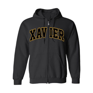 Zip Hooded Sweatshirt w/ Xavier Embroidered Tackle Twill Logo Grades 9-12
