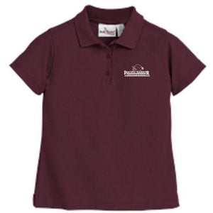 Girls Fitted Knit Polo w/ Pacific Harbor logo