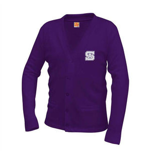 Cardigan Sweater w/ St. Anthony High Embroidered Logo Grades 9-12