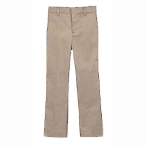 Boy's Flat Front Pants - Khaki (Grades 6-12)