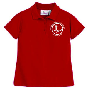 Girls Fitted Knit Polo w/Bethany logo