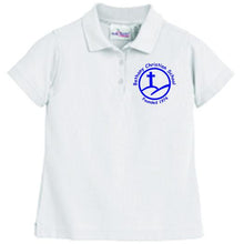 Load image into Gallery viewer, Girls Fitted Knit Polo w/Bethany logo
