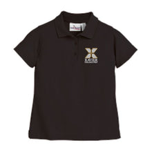 Load image into Gallery viewer, Girls Fitted Knit Polo w/Xavier logo
