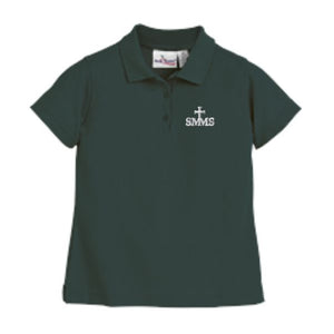 Girls Fitted Knit Polo w/ St. Margaret Mary logo
