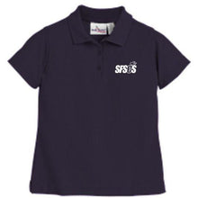 Load image into Gallery viewer, Girls Fitted Knit Polo w/ Santa Fe Springs logo
