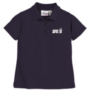 Girls Fitted Knit Polo w/ Santa Fe Springs logo