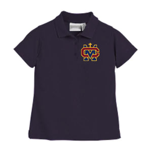 Women's Fitted Knit Polo w/ Cantwell Sacred Heart Embroidered Logo Grades 9-12