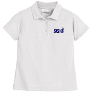 Girls Fitted Knit Polo w/ Santa Fe Springs logo