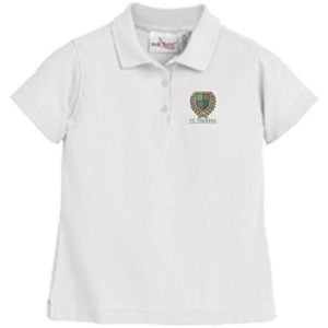 Girls Fitted Knit Polo w/ St. Theresa logo