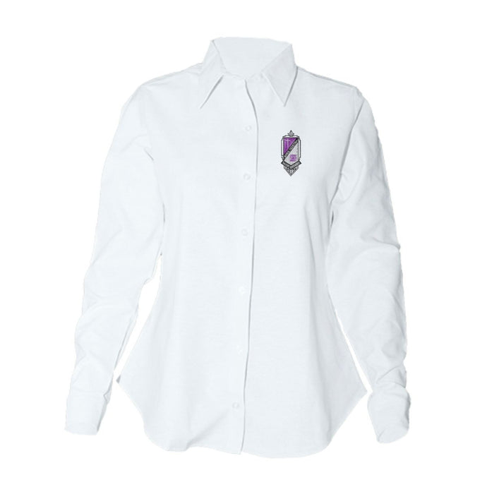 Women's Fitted L/S Oxford Shirt w/St. Anthony High logo