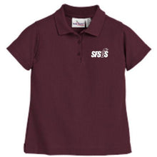 Load image into Gallery viewer, Girls Fitted Knit Polo w/ Santa Fe Springs logo
