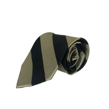 Load image into Gallery viewer, Tie - Khaki/Black Striped Xavier

