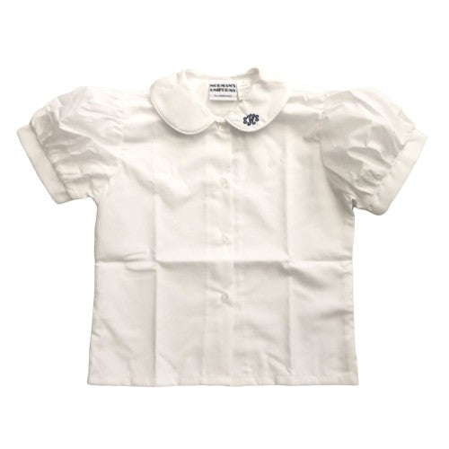 Peter Pan Blouse Puffy Sleeve w/Sacred Heart logo