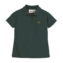 Load image into Gallery viewer, Girls Fitted Knit Polo w/ St. John Fisher logo
