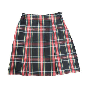Girls Box Pleat Skirt - Rio Hondo Plaid (Red/Black/Green)