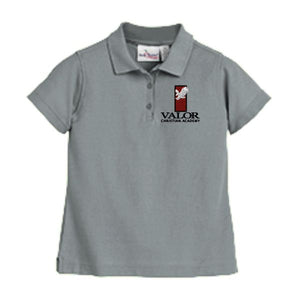 Girls Fitted Knit Polo w/Valor logo