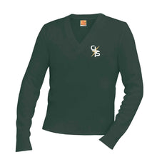 Load image into Gallery viewer, V-Neck Sweater w/Christ Lutheran logo
