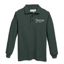 Load image into Gallery viewer, Long sleeve Knit Polo w/ South Bay Christian School embroidered logo
