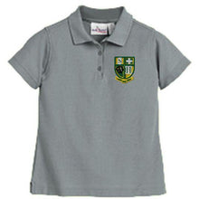 Load image into Gallery viewer, Girls Fitted Knit Polo w/Hilary logo
