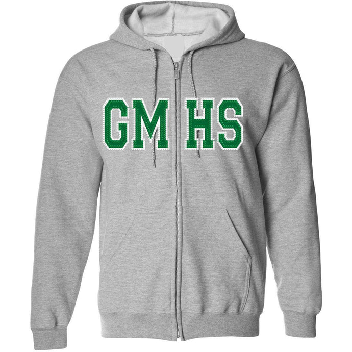 Garces Tackle Twill Zip Hooded Embroidered Sweatshirt Grades 9-12